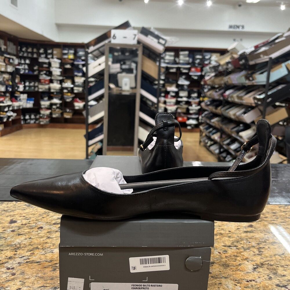 Arezzo Women's Madison Leather Pointed Toe Dressy Ballet Flats Size 9.5B - Picture 2 of 6